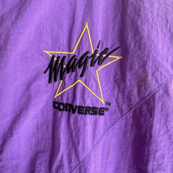 Converse 80’s Vintage Magic Johnson NBA LA Lakers Windbreaker Jacket L - Picture 3 of 4